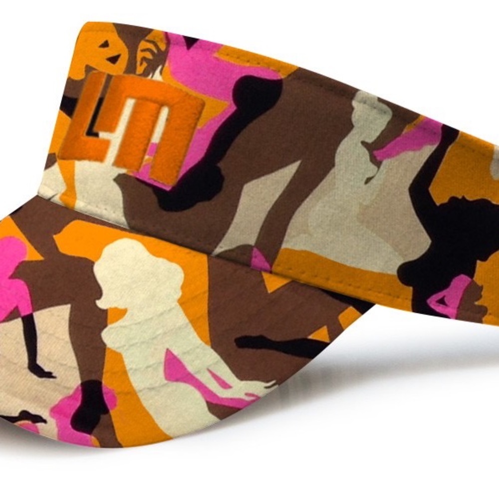 Loudmouth Women's Visor in Brown, Pink, Orange, Cream